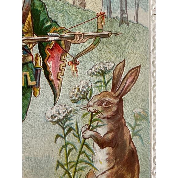 Antique 1912 Ephemera Embossed UnPosted Litho Postcard Bye Baby Bunting Macabre - Picture 3 of 8